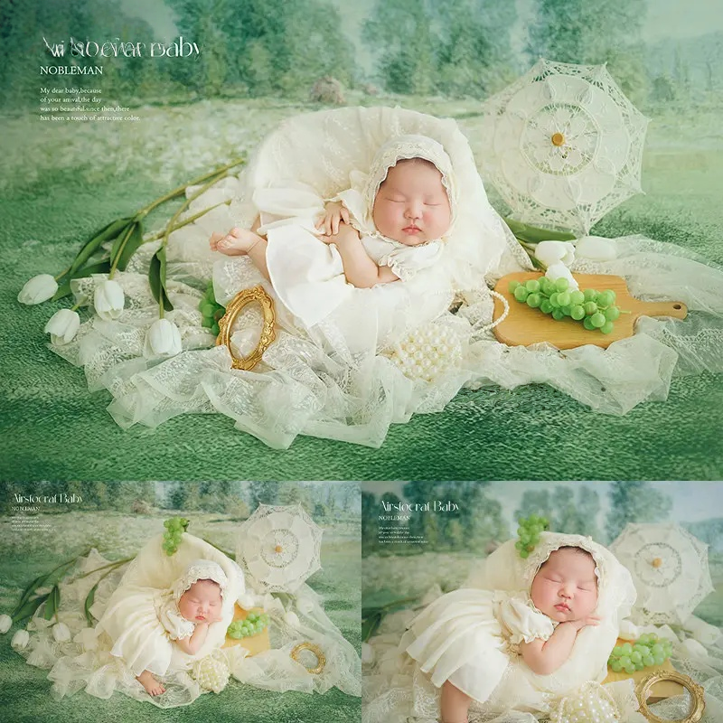 Baby Girl Vintage Wedding Set - Newborn Photography Props